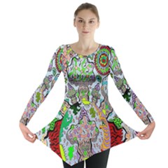 Supersonic Volcanic Mushroom Power Long Sleeve Tunic  by chellerayartisans