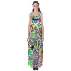 Supersonic Volcanic Mushroom Power Empire Waist Maxi Dress