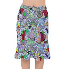 Supersonic Volcanic Mushroom Power Short Mermaid Skirt by chellerayartisans