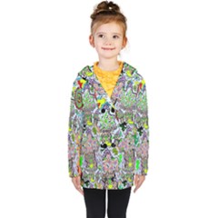 Supersonic Volcanic Mushroom Power Kids  Double Breasted Button Coat by chellerayartisans