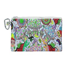 Supersonic Volcanic Mushroom Power Canvas Cosmetic Bag (large)