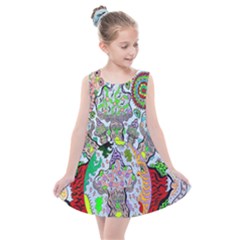 Supersonic Volcanic Mushroom Power Kids  Summer Dress by chellerayartisans