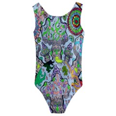 Supersonic Volcanic Mushroom Power Kids  Cut-out Back One Piece Swimsuit by chellerayartisans