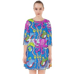 Supersonic Volcanic Fish Sonar Submarine Smock Dress