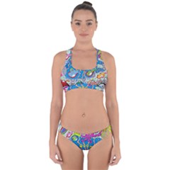 Supersonic Volcanic Fish Sonar Submarine Cross Back Hipster Bikini Set by chellerayartisans