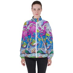 Supersonic Volcanic Fish Sonar Submarine Women s High Neck Windbreaker by chellerayartisans