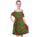 Red Alli  Kids  Cut Out Shoulders Chiffon Dress View1