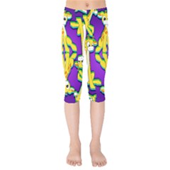 Jeff Print Kids  Capri Leggings  by AuroraMountainFashion