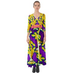 Jeff Print Button Up Boho Maxi Dress by AuroraMountainFashion