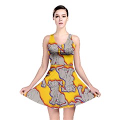 Yellow Marie Print Reversible Skater Dress by AuroraMountainFashion