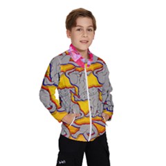 Yellow Marie Print Kids  Windbreaker