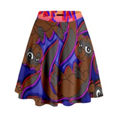 Roy Print High Waist Skirt by AuroraMountainFashion