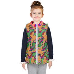 Chess Print Kids  Hooded Puffer Vest