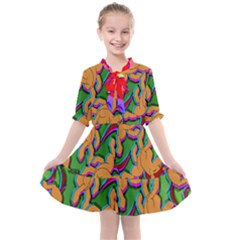 Chess Print Kids  All Frills Chiffon Dress