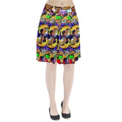 Rainbow Dragon Squad Print Pleated Skirt by AuroraMountainFashion