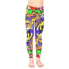 Rainbow Dragon Squad Print Kids  Legging by AuroraMountainFashion