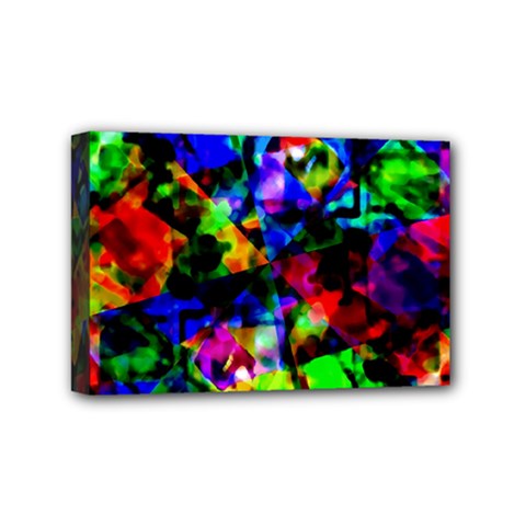 Multicolored Abstract Print Mini Canvas 6  X 4  (stretched) by dflcprintsclothing