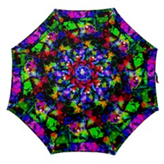 Multicolored Abstract Print Straight Umbrellas by dflcprintsclothing