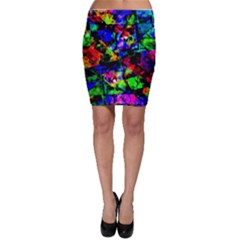 Multicolored Abstract Print Bodycon Skirt by dflcprintsclothing