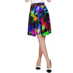 Multicolored Abstract Print A-line Skirt by dflcprintsclothing