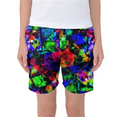 Multicolored Abstract Print Women s Basketball Shorts by dflcprintsclothing