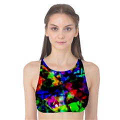 Multicolored Abstract Print Tank Bikini Top by dflcprintsclothing