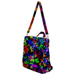 Multicolored Abstract Print Crossbody Backpack by dflcprintsclothing