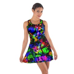 Multicolored Abstract Print Cotton Racerback Dress by dflcprintsclothing