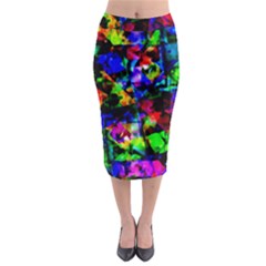 Multicolored Abstract Print Midi Pencil Skirt by dflcprintsclothing