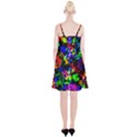 Multicolored Abstract Print Spaghetti Strap Velvet Dress View2