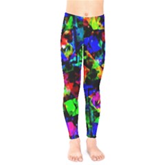 Multicolored Abstract Print Kids  Legging by dflcprintsclothing