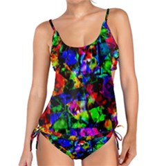 Multicolored Abstract Print Tankini Set by dflcprintsclothing