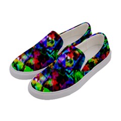 Multicolored Abstract Print Women s Canvas Slip Ons by dflcprintsclothing