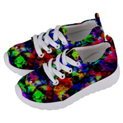 Multicolored Abstract Print Kids  Lightweight Sports Shoes