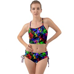 Multicolored Abstract Print Mini Tank Bikini Set by dflcprintsclothing