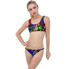 Multicolored Abstract Print The Little Details Bikini Set by dflcprintsclothing