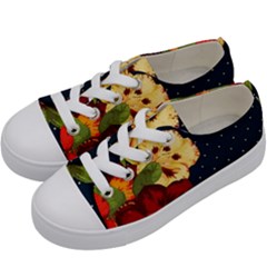 All Good Things - Floral Pattern Kids  Low Top Canvas Sneakers by WensdaiAmbrose