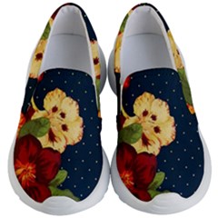 All Good Things - Floral Pattern Kids  Lightweight Slip Ons by WensdaiAmbrose