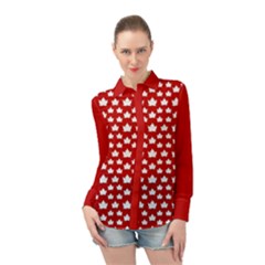 Cute Canada Blouse Long Sleeve Chiffon Canada Shirts