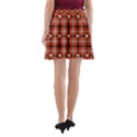 Plaid - red with skulls A-Line Pocket Skirt View2