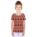 Plaid - red with skulls Kids  One Piece Tee View1