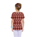 Plaid - red with skulls Kids  One Piece Tee View2