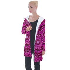 Happy Florals  Giving  Peace And Great Feelings Longline Hooded Cardigan by pepitasart