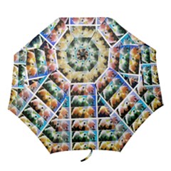 Twenty-seven Snowball Branch Collage Folding Umbrellas by okhismakingart