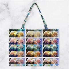 Twenty-seven Snowball Branch Collage Medium Tote Bag by okhismakingart