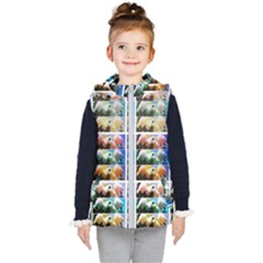 Twenty-seven Snowball Branch Collage Kids  Hooded Puffer Vest by okhismakingart