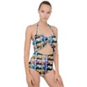 Twenty-seven Snowball Branch Collage Scallop Top Cut Out Swimsuit View1