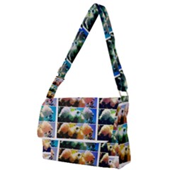 Twenty-seven Snowball Branch Collage Full Print Messenger Bag by okhismakingart