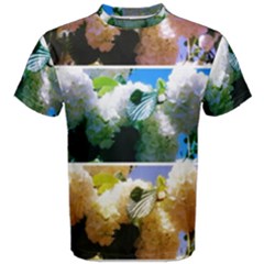 Snowball Branch Collage (i) Men s Cotton Tee