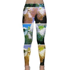 Snowball Branch Collage (i) Classic Yoga Leggings by okhismakingart